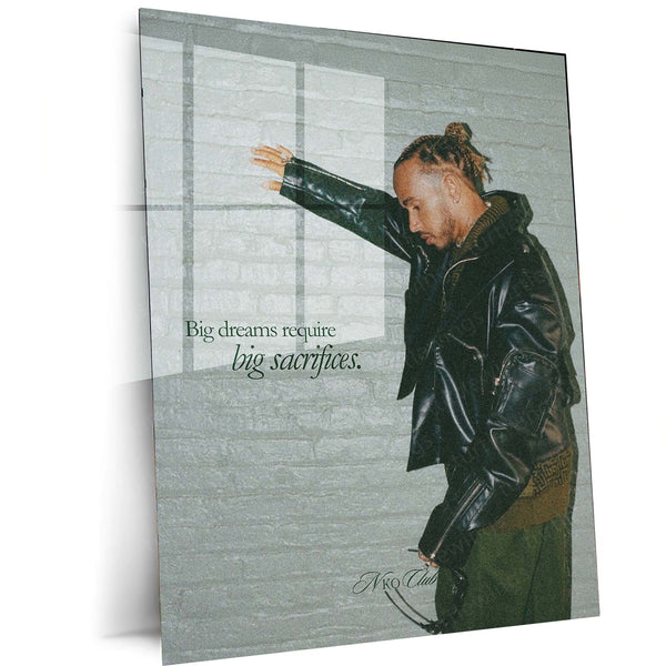 Lewis Hamilton Metal Frame | Formula 1 Legend Wall Art - TURTLEWINGS 