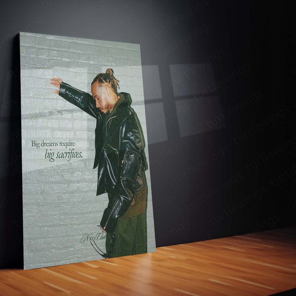 Lewis Hamilton Metal Frame | Formula 1 Legend Wall Art - TURTLEWINGS 
