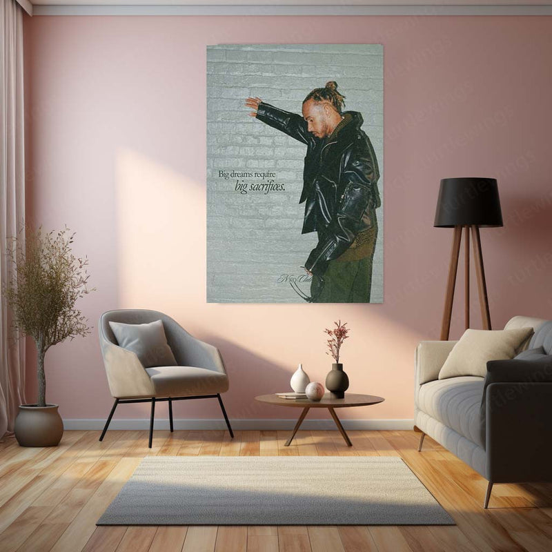 Lewis Hamilton Metal Frame | Formula 1 Legend Wall Art - TURTLEWINGS 