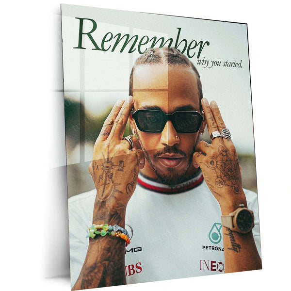 Lewis Hamilton Metal Frame | Formula 1 Legend Wall Art 04 - TURTLEWINGS 