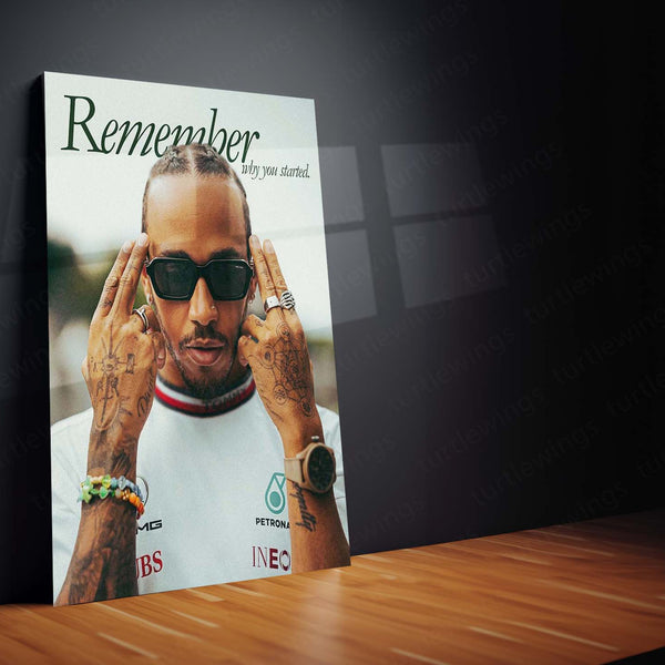 Lewis Hamilton Metal Frame | Formula 1 Legend Wall Art 04 - TURTLEWINGS 