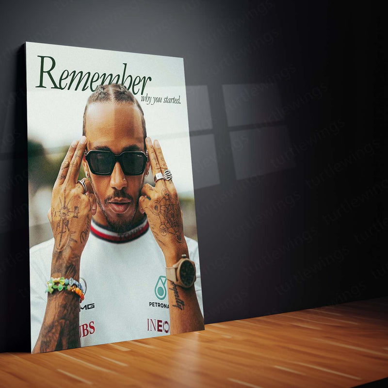 Lewis Hamilton Metal Frame | Formula 1 Legend Wall Art 04 - TURTLEWINGS 