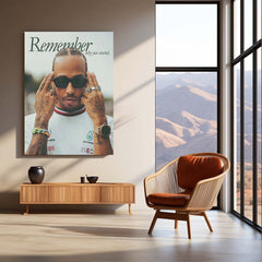 Lewis Hamilton Metal Frame | Formula 1 Legend Wall Art 04 - TURTLEWINGS 