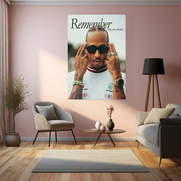 Lewis Hamilton Metal Frame | Formula 1 Legend Wall Art 04 - TURTLEWINGS 