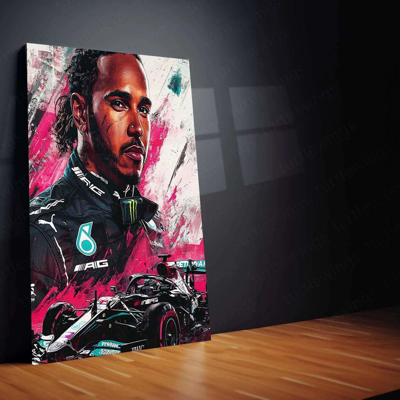 Lewis Hamilton Art Metal Poster - TURTLEWINGS 