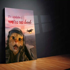 Quote Metal Poster | “Life Update: We’re So Back.” | Comeback Energy Metal Poster - TURTLEWINGS 