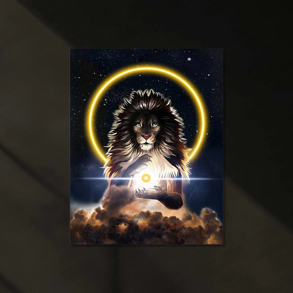 Lion Neon LED Metal Poster - TURTLEWINGS 