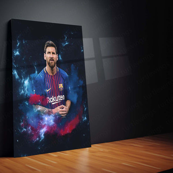 Lionel Messi Metal Frame | Football Wall Art | Premium Poster for Argentina, Barcelona & Inter Miami Fans 03 - TURTLEWINGS 