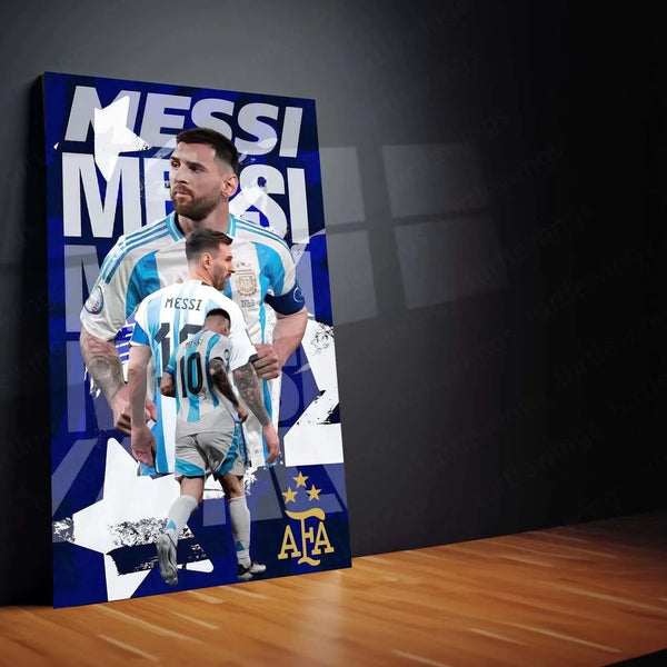 Lionel Messi Metal Frame – Legendary Football Wall Art 3 - TURTLEWINGS 