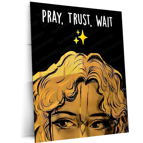 Spiritual Metal Poster | Lord Krishna with Quote Metal Poster | Divine Wisdom Wall Art - TURTLEWINGS 