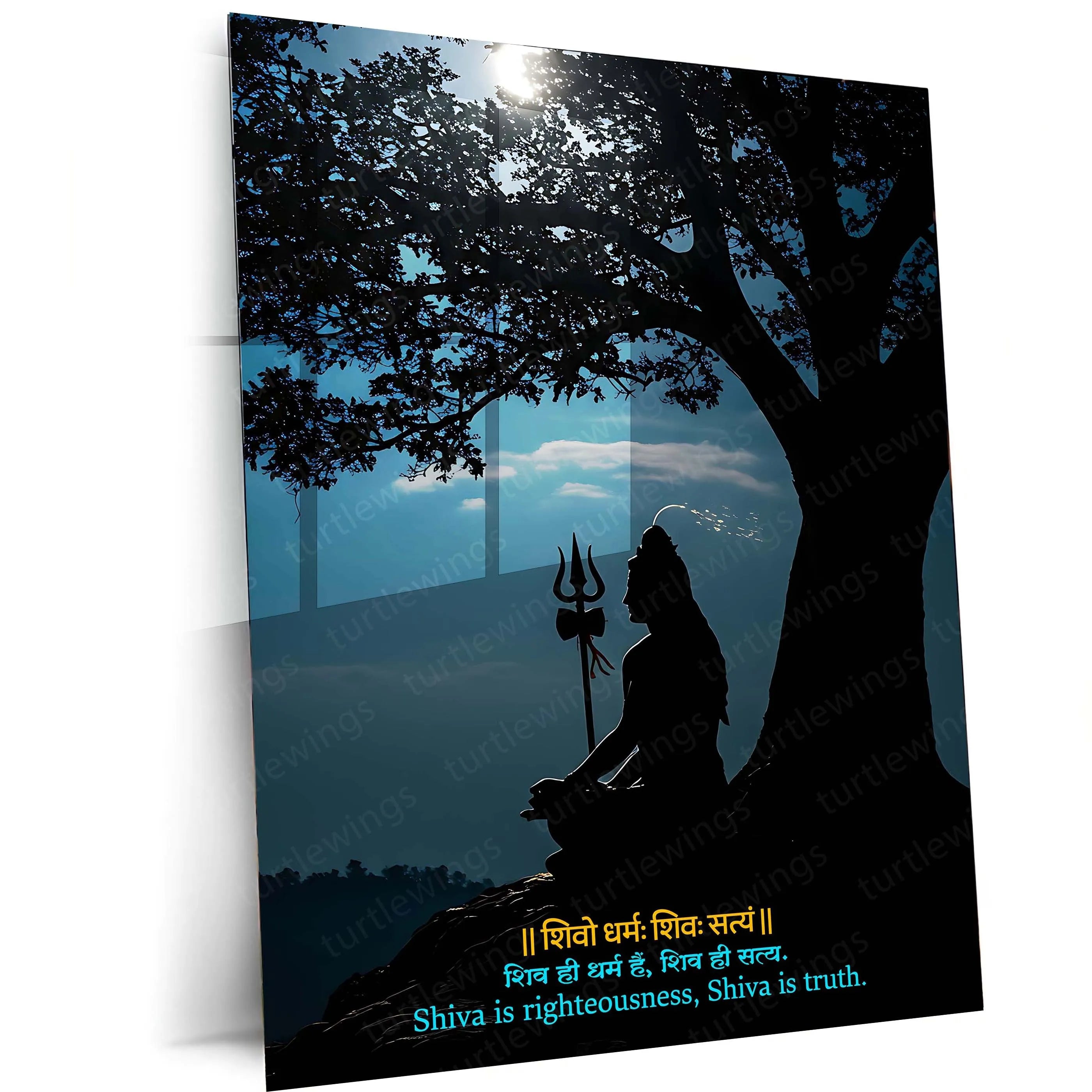 Shiv Turtle Spiritual Metal Poster | 🔱 Lord Shiva Metal Poster | Mahadev Wall Art ...