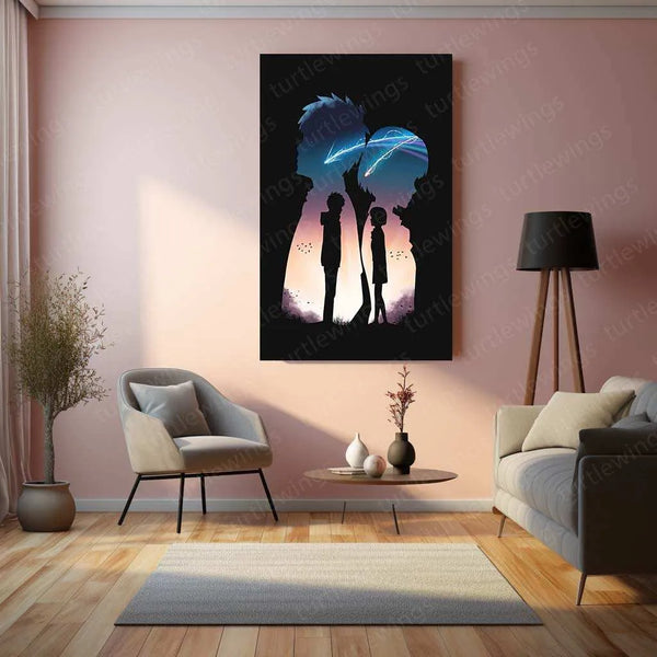 Love Art Metal Poster | Romantic Couple Wall Art | Passionate & Elegant Decor - TURTLEWINGS 
