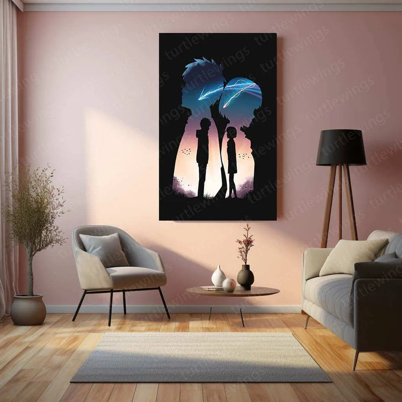 Love Art Metal Poster | Romantic Couple Wall Art | Passionate & Elegant Decor - TURTLEWINGS 