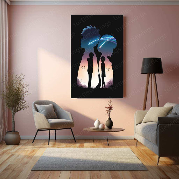Love Art Metal Poster | Romantic Couple Wall Art | Passionate & Elegant Decor - TURTLEWINGS 