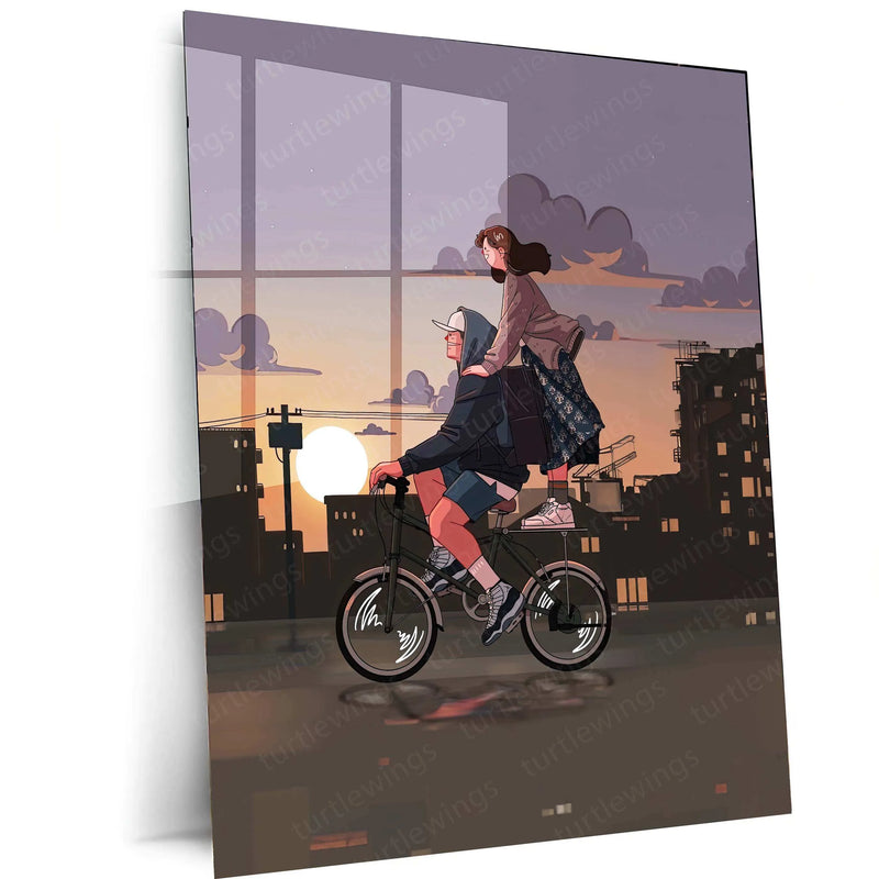 Love Art Metal Poster | Romantic Couple Wall Art | Timeless & Heartwarming Decor - TURTLEWINGS 