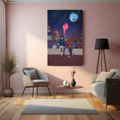 Love Art Metal Poster | Romantic Couple Wall Art | Heartfelt & Passionate Decor - TURTLEWINGS 