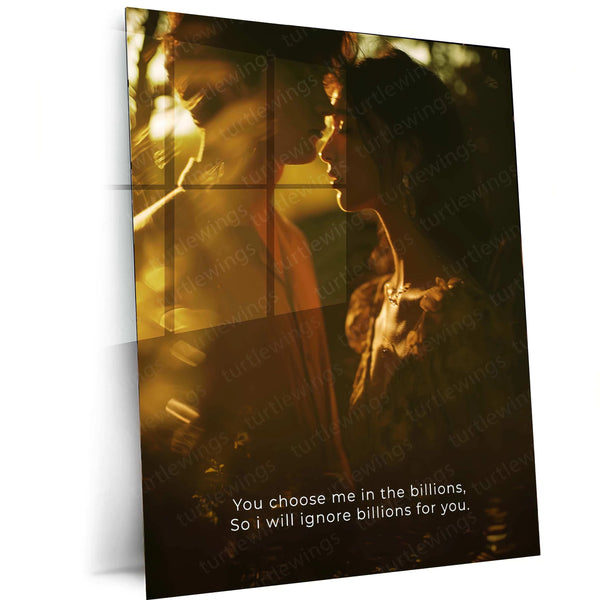 Love Art Metal Poster | Intimate Romantic Couple Wall Art | Passionate & Elegant Decor - TURTLEWINGS 
