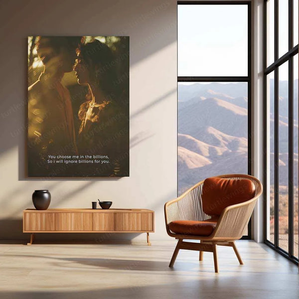 Love Art Metal Poster | Intimate Romantic Couple Wall Art | Passionate & Elegant Decor - TURTLEWINGS 