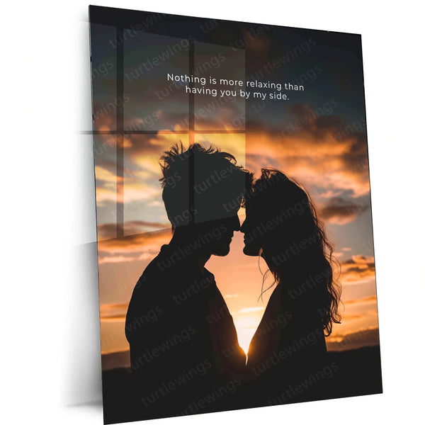 Love Art Metal Poster | Romantic Couple Wall Art | Deep Connection & Emotional Decor - TURTLEWINGS 