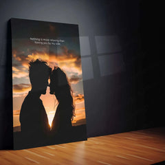 Love Art Metal Poster | Romantic Couple Wall Art | Deep Connection & Emotional Decor - TURTLEWINGS 