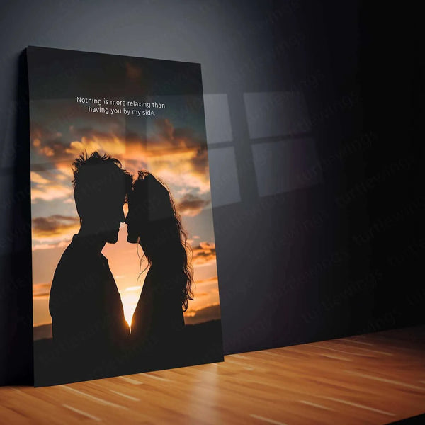 Love Art Metal Poster | Romantic Couple Wall Art | Deep Connection & Emotional Decor - TURTLEWINGS 