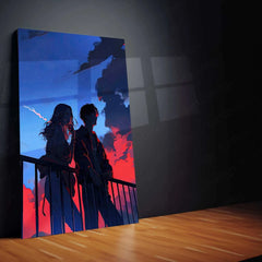Love Art Metal Poster | Romantic Couple Wall Art | Emotional & Heartwarming Decor - TURTLEWINGS 