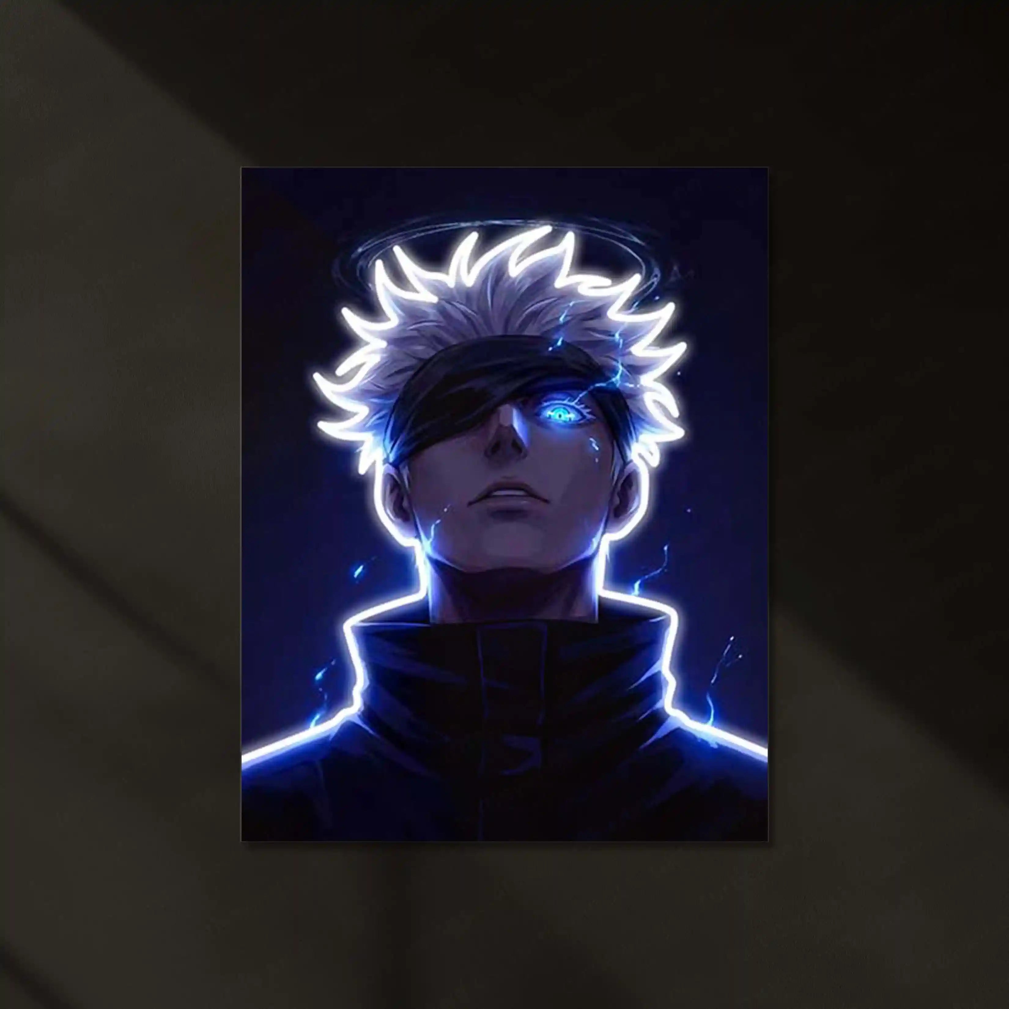 Gojo Light Texture Gojo Satoru Neon LED Frame | Jujutsu Kaisen Anime Wall Art | Infinity ...