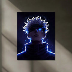Gojo Satoru Neon LED Frame | Jujutsu Kaisen Anime Wall Art | Infinity Power Aesthetic Design - TURTLEWINGS 