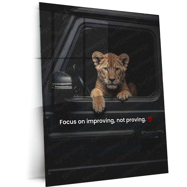 Motivational Quotes Metal Frames | Daily Success Mindset Decor 15 - TURTLEWINGS 