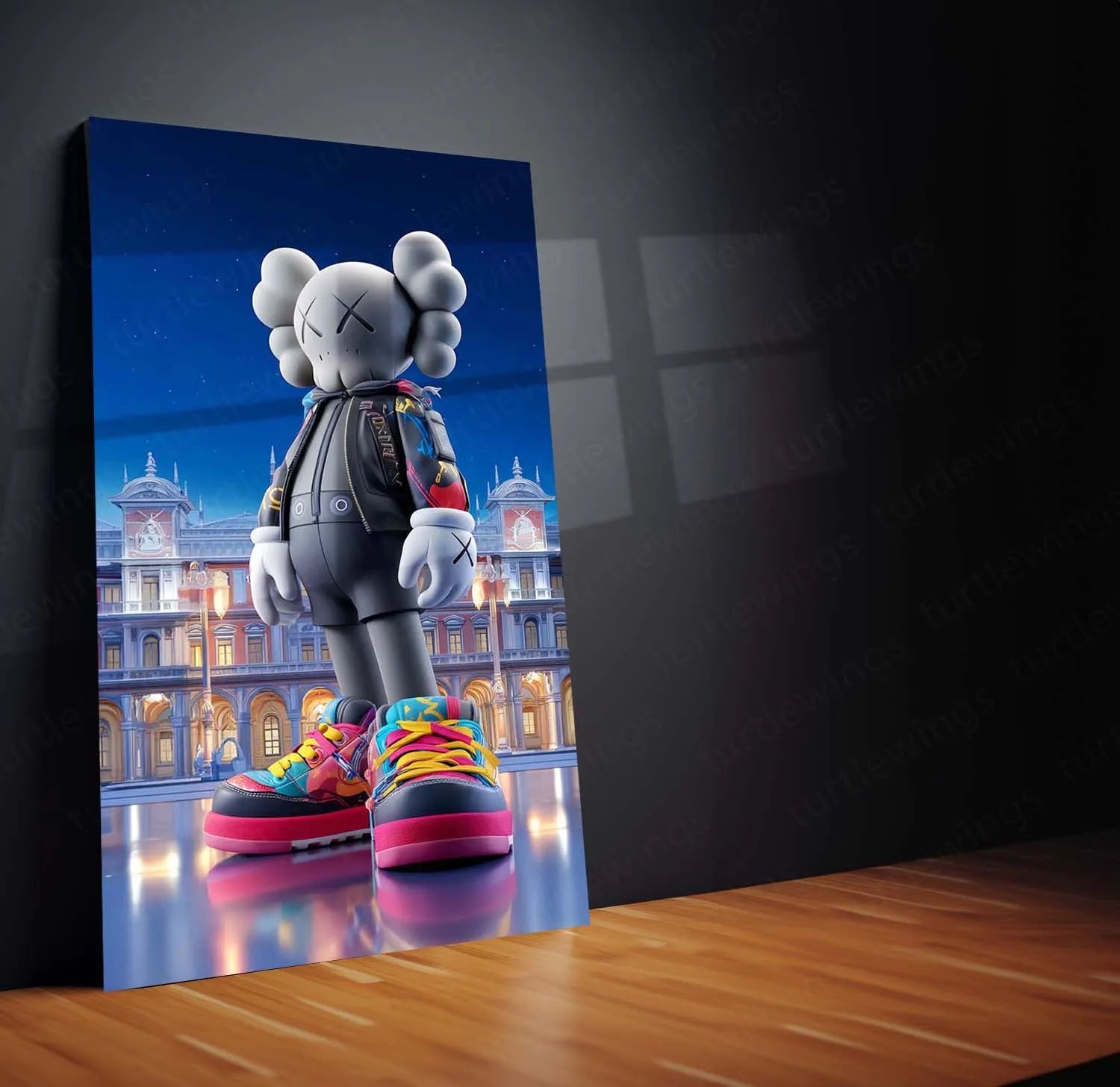 KAWS-Inspired Mouse Character Metal Poster | Street Pop Art Wall
