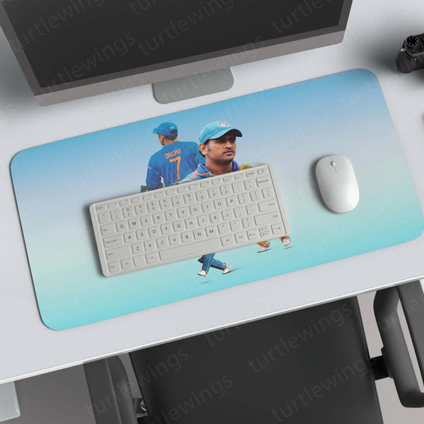 M S Dhoni  Deskmat – Mouse Pad for Office & Gaming | Smooth Surface, Non-Slip Base, Premium Print 01