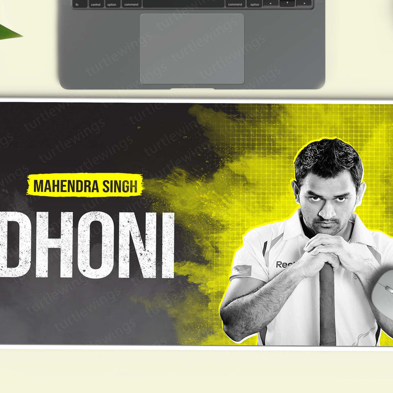 M S Dhoni  Deskmat – Mouse Pad for Office & Gaming | Smooth Surface, Non-Slip Base, Premium Print 02