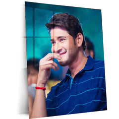 Movies & Series Metal Poster | Mahesh Babu Stylish Metal Poster | Telugu Superstar Wall Art | Premium Actor Portrait Frame - TURTLEWINGS 