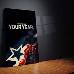 Quote Metal Poster | Charles Leclerc – Make This Year Your Year Metal Frame Ferrari F1 Motivation Wall Art | New Beginnings, Focus & Champion Mindset Quote Metal Poster