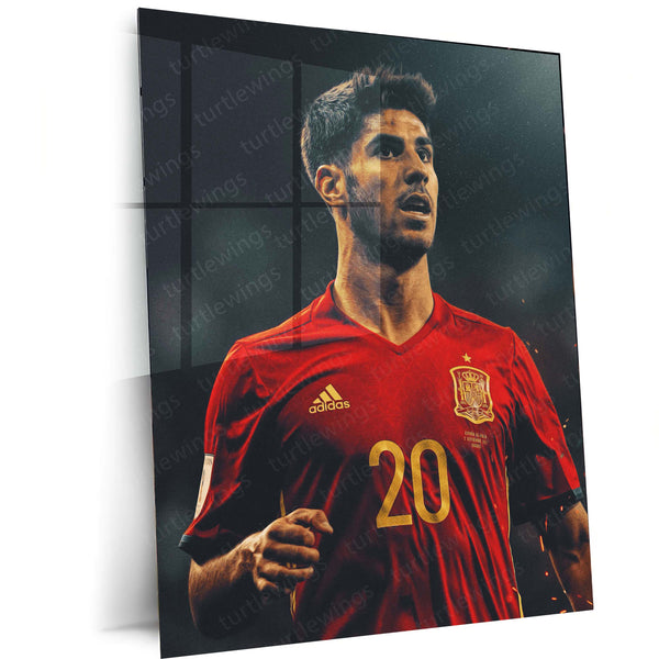 Marco Asensio – Spain National Team Metal Frame | La Roja Football Wall Art - TURTLEWINGS 