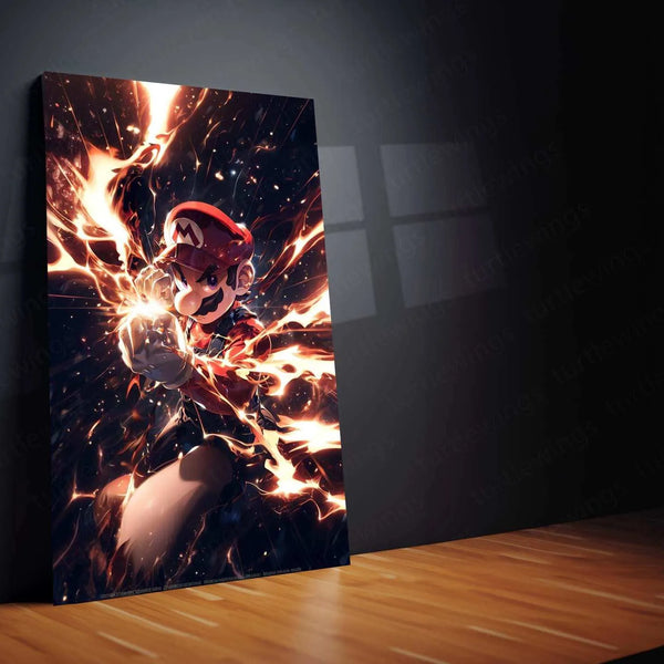 Mario Metal Poster – Iconic Super Mario Character Wall Art | Legendary Video Game Hero 3 - TURTLEWINGS 