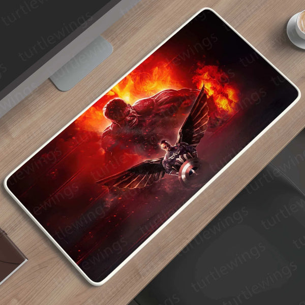 Marvel Legends Red Hulk & Captain America in Action Deskmat - TURTLEWINGS 