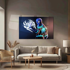 Marvel Spidersona – Electric Awakening | Superhero Metal Frame | Futuristic Spider-Verse Wall Art - TURTLEWINGS 