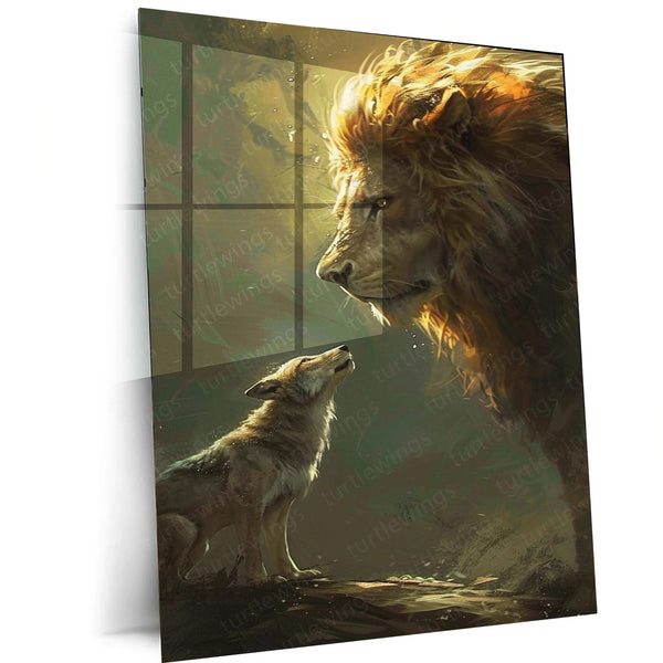 The Wolf & The Lion – Power & Dominance Metal Poster Description - TURTLEWINGS 