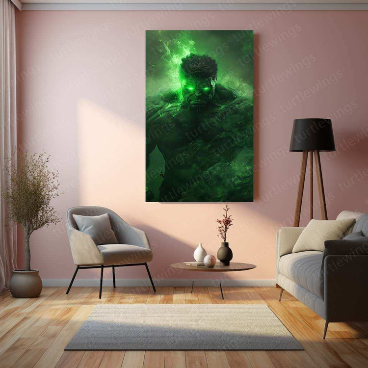 Hulk – Green Aura Power Metal Poster - TURTLEWINGS 