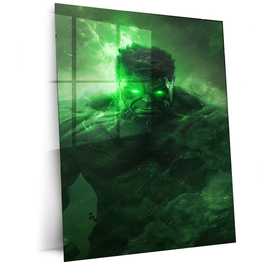 Hulk – Green Aura Power Metal Poster - TURTLEWINGS 