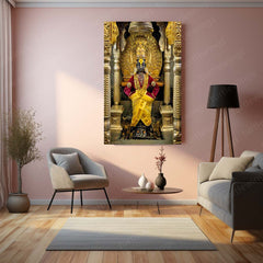 Lord Vitthal Pandharpur Spiritual Metal Poster | Marathi Divine Wall Art for Devotees 02 - TURTLEWINGS 