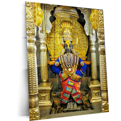 Lord Vitthal Pandharpur Spiritual Metal Poster | Marathi Divine Wall Art for Devotees 03 - TURTLEWINGS 
