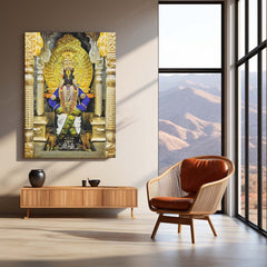 Lord Vitthal Pandharpur Spiritual Metal Poster | Marathi Divine Wall Art for Devotees 04 - TURTLEWINGS 