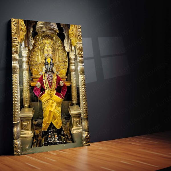 Lord Vitthal Pandharpur Spiritual Metal Poster | Marathi Divine Wall Art for Devotees 05 - TURTLEWINGS 