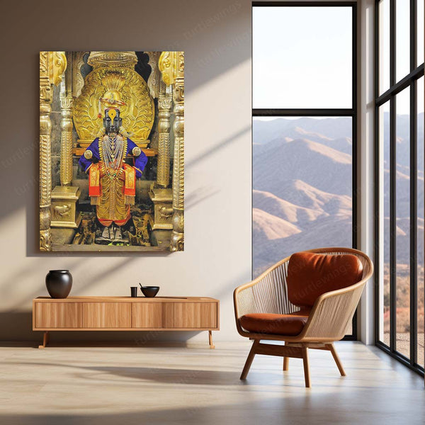 Lord Vitthal Pandharpur Spiritual Metal Poster | Marathi Divine Wall Art for Devotees 05 - TURTLEWINGS 