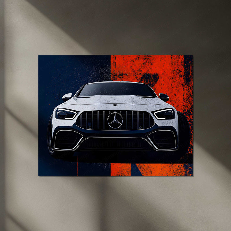 Mercedes-AMG GT LED Neon Metal Frame | Performance Luxury Sports Car Wall Light | Premium LED Metal Artwork