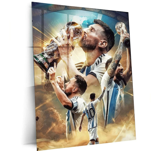 Sports | Lionel Messi Metal Poster – GOAT Football Wall Art 9 - TURTLEWINGS 