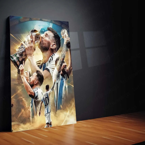 Sports | Lionel Messi Metal Poster – GOAT Football Wall Art 9 - TURTLEWINGS 