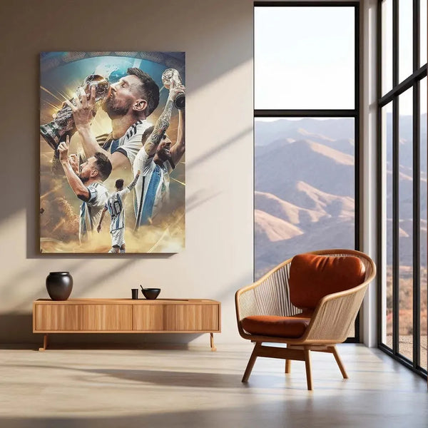 Sports | Lionel Messi Metal Poster – GOAT Football Wall Art 9 - TURTLEWINGS 